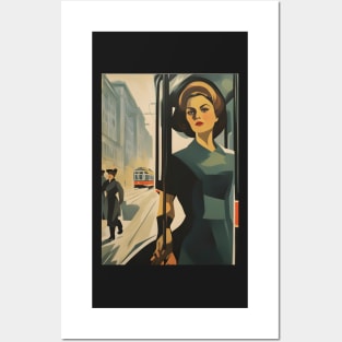 A Woman and a Tram 008 -Soviet realism - Trams are Awesome! Posters and Art